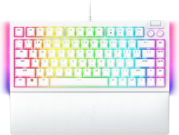 Razer Keyboard mechanical BlackWidow V4 75% 83key Mechanical Tactile Switch GEN-3, USB-A, EN, RGB, white