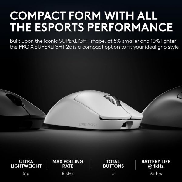 Logitech G Pro X Superlight 2c White