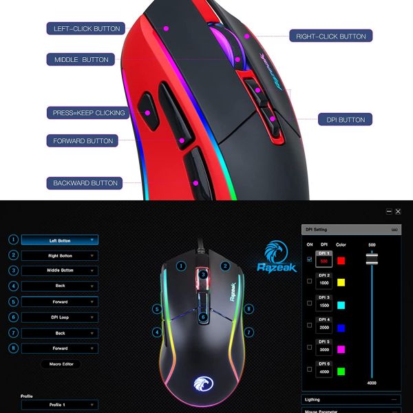 Razeak Wired Gaming Mouse