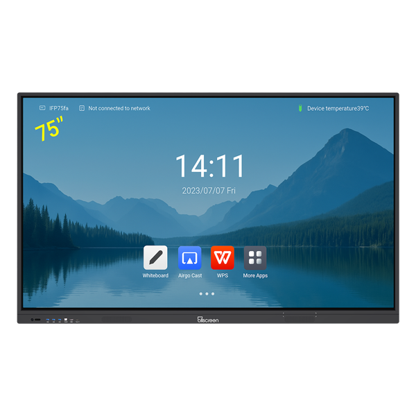 Interactive screen Allscreen Interactive Flat Panels DW75HT311D V2 T Series, 75”, Android 13, RAM 8GB, 128GB, Smart Board, Black