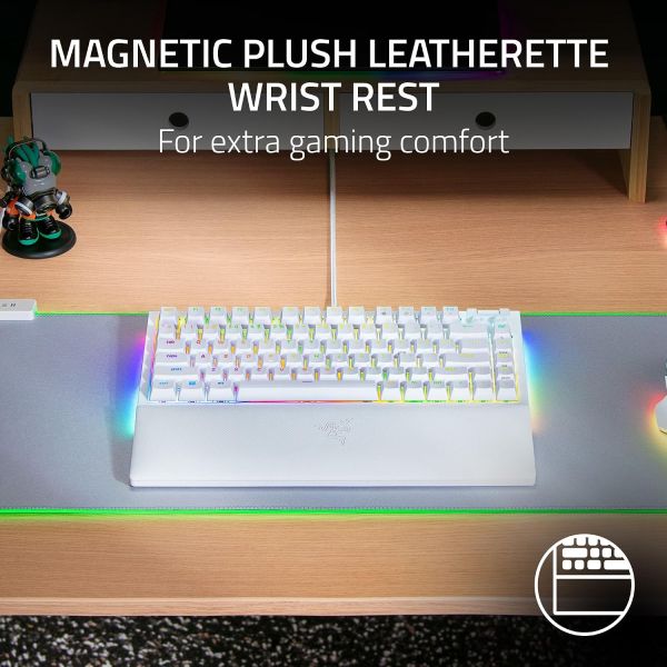 Razer Keyboard mechanical BlackWidow V4 75% 83key Mechanical Tactile Switch GEN-3, USB-A, EN, RGB, white