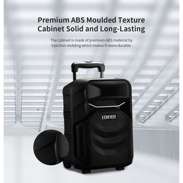 Karaoke Speaker Edifier A3-8s, Bluetooth, USB, Party Trolley Speaker, Black