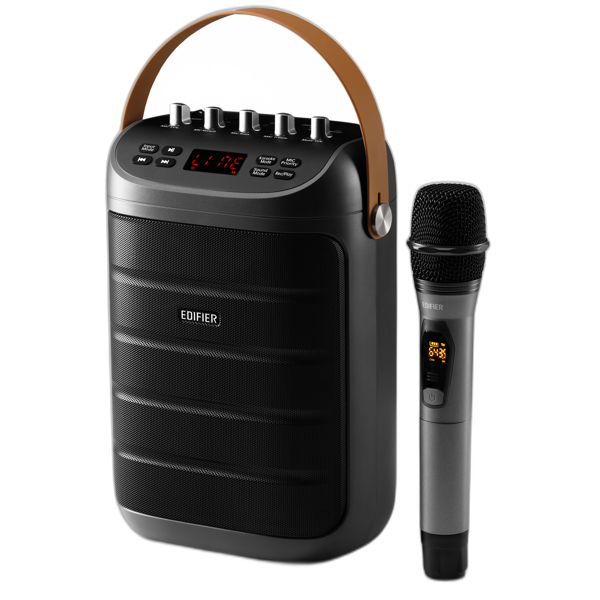 Karaoke Speaker Edifier PK305, 18W, Bluetooth, USB, TF-card, Party Trolley Speaker, Gray