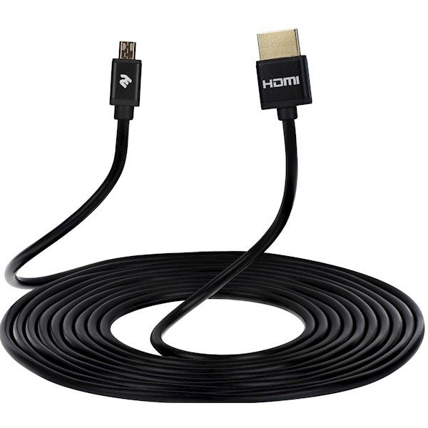 2E Cable HDMI (M/M) 3m, 2.0, Slim High Speed Aluminum, black
