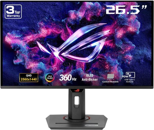 Asus Monitor 26.5" ROG Strix XG27ACDNG 2xHDMI, DP, USB-C, 3xUSB, OLED, 2560x1440, 360Hz, 0.03ms, DCI-P3 99%, AdaptiveSync, Pivot, HDR400