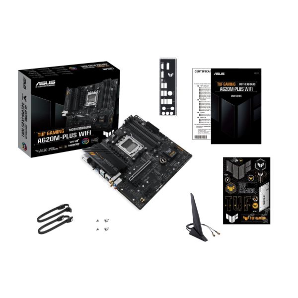 ASUS TUF GAMING A620M-PLUS WIFI sAM5 A620 4xDDR5 HDMI DP Wi-Fi BT mATX