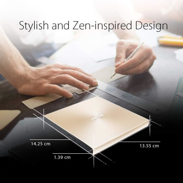 ASUS ZenDrive SDRW-08U9M-U DVD+-R/RW USB2.0 EXT Ret Ultra Slim GOLD