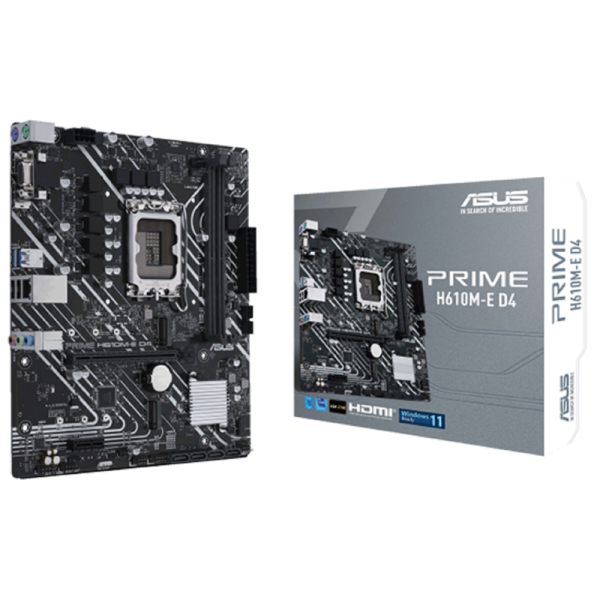 ASUS PRIME H610M-E D4 s1700 H610 2xDDR4 M.2 HDMI-DP-VGA mATX