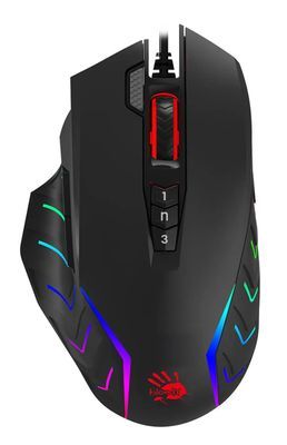 Mouse: A4tech Bloody J95s 2-Fire RGB Animation Gaming Mouse Stone Black