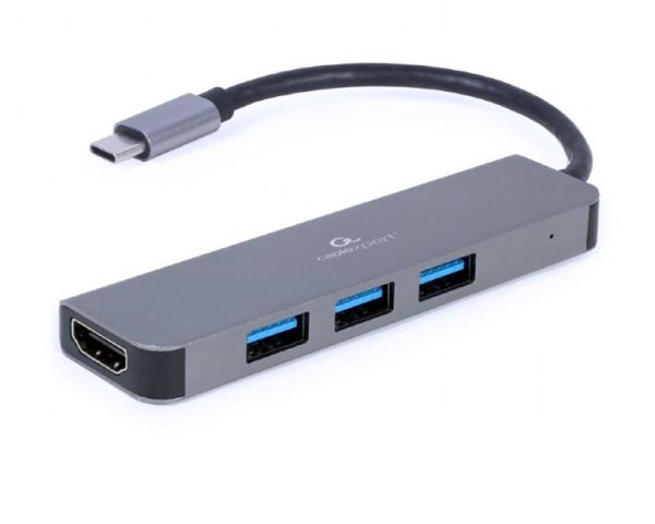 Adapter: Gembird A-CM-COMBO2-01 USB Type-C 2-in-1 multi-port adapter (Hub + HDMI)