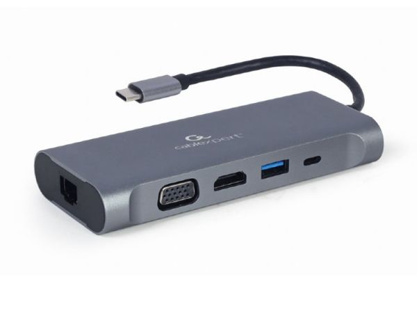 Adapter: Gembird A-CM-COMBO7-01 USB Type-C 7-in-1 multi-port adapter