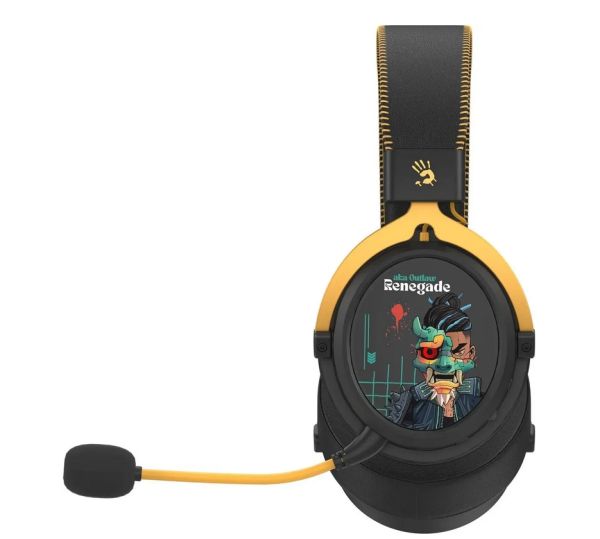 Headphones: A4Tech Bloody MR595 AIO Gaming Headset With Mic Renegade Midnight
