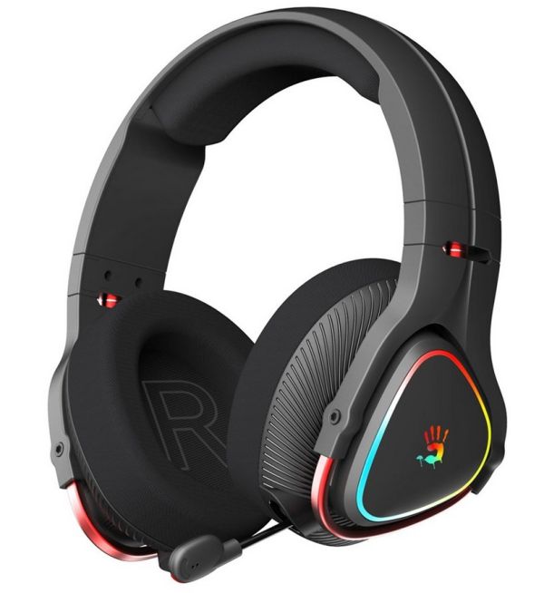 Headphones: A4tech Bloody MR710 RGB Dual Mode Wireless Gaming Headset Black
