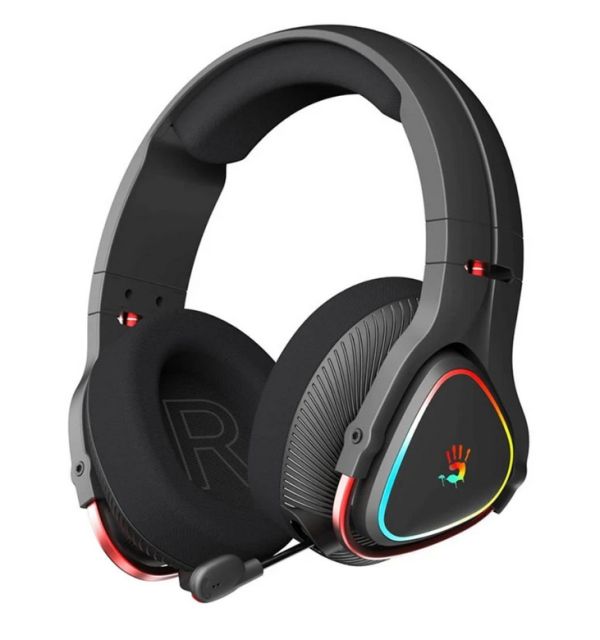 Headphones: A4tech Bloody MR720 RGB Gaming Bluetooth Wireless Headset Black