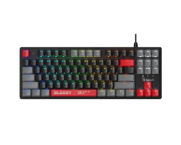 Keyboard: A4tech Bloody S310N Mechanical Switch RGB Gaming Keyboard Energy Red