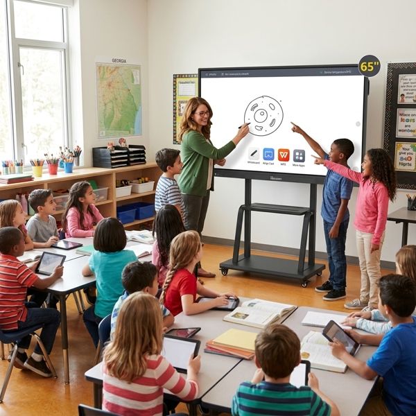Interactive screen, smart screen Allscreen DW65HTV100 V3 T Series, 65”, Android 14, RAM 8GB, 128GB, Smart Board, Black
