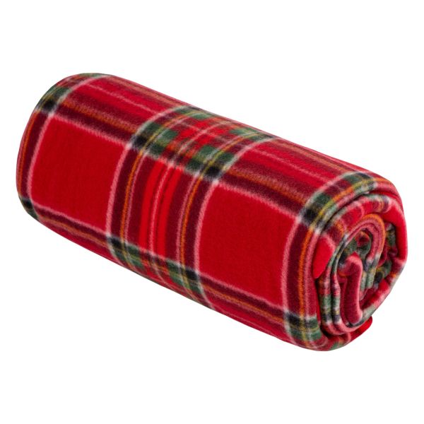 Ardesto Christmas Fleece blanket 130x160cm, 100% polyester, classic tartan