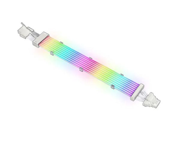 PSU Cable Extension: Asiahorse RGB DualSR 12pin 4pin 1to1 White