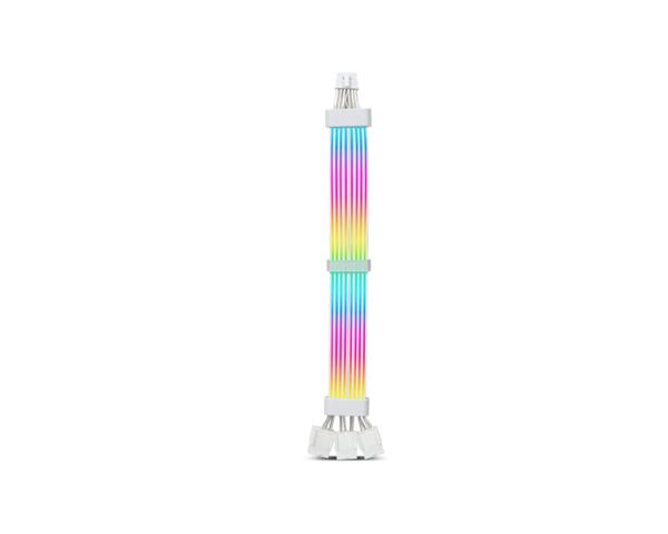 PSU Cable Extension: Asiahorse RGB DualSR 12pin 4pin 1to3 White