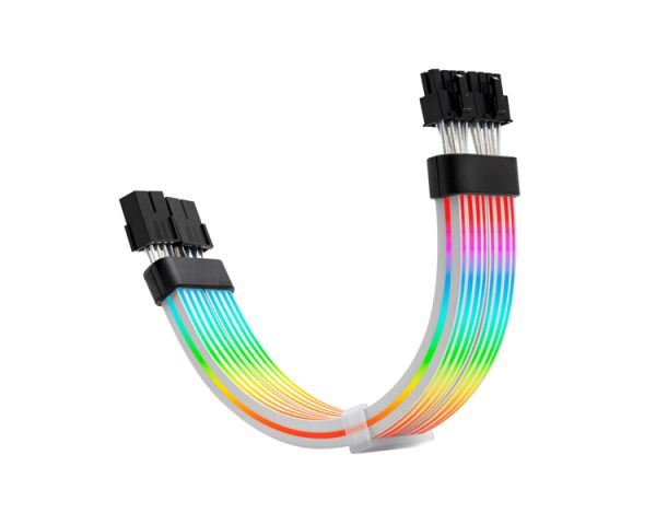 PSU Cable Extension: Asiahorse RGB DualSR 2x8pin Black