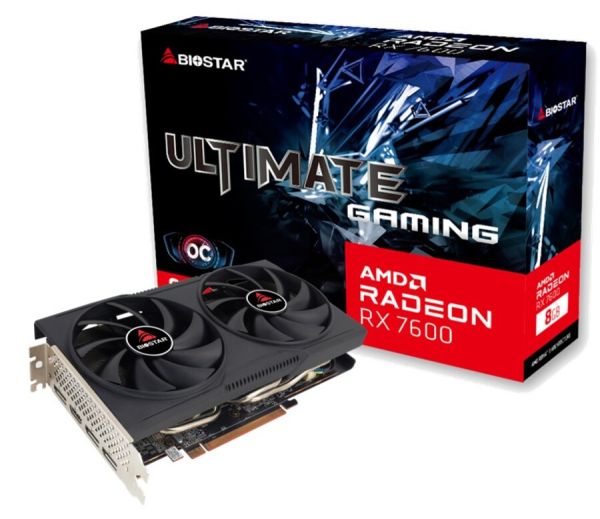PC Components/ Video Adapter/ PCI Express 4GB/ Biostar AMD Radeon Radeon RX7600 OC 8GB