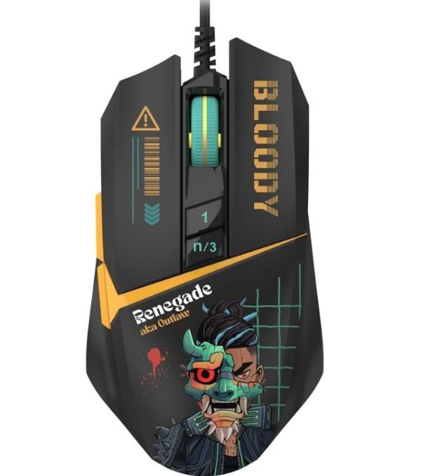 Mouse: A4tech Bloody W63 MAX RGB Gaming Mouse Renegade Midnight