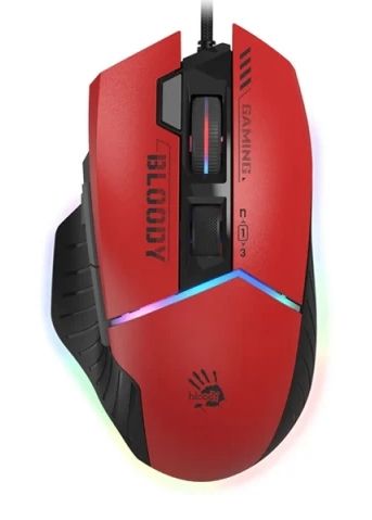 Mouse: A4tech Bloody W95 Max Sports RGB Gaming Mouse Sports Red