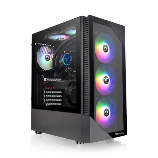 View 200 TG ARGB, THERMALTAKE, CASE, Black, ATX, 3x120mm ARGB Fans, AIO 360mm, air 166mm, GPU 330mm, 2x3.5", USB 3.0x2, Audi