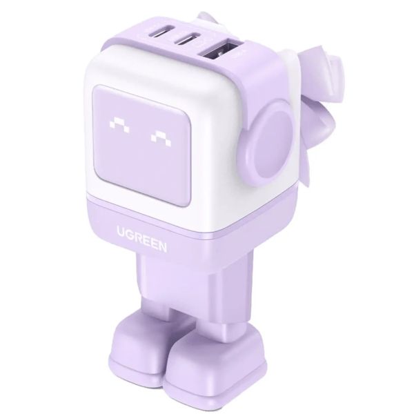 Mobile charger UGREEN CD361 (35291) Nexode Uno RobotGaN, 65W, USB, USB Type-C, Purple