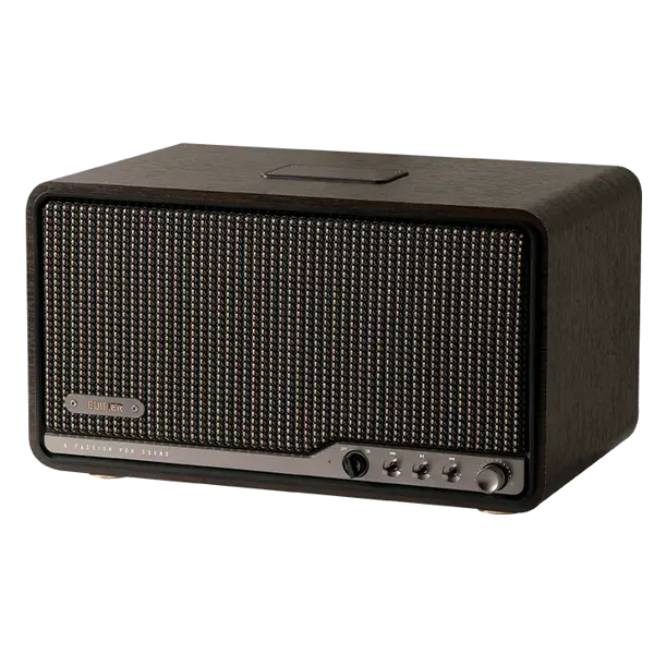 Speaker Edifier S300, 80W, Bluetooth, Wi-Fi (Apple AirPlay), USB-C, AUX, Tabletop Speaker, Black Walnut