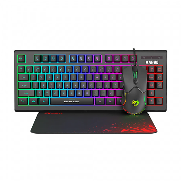 Keyboard/ Marvo CM310  Wired  keyboard , Gaming Mouse  And  mouse pad Combo