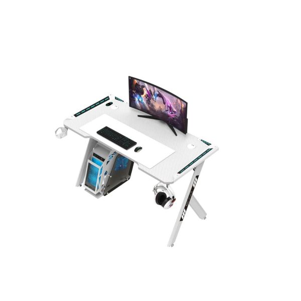 Gaming Desk White rgb