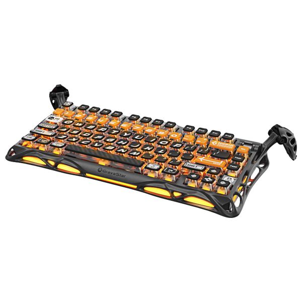 Mechanical keyboard GravaStar Mercury K1 Pro 80keys, GravaStar x Kailh Speedy Mint, BT/WL/USB, RGB, CyberFlare