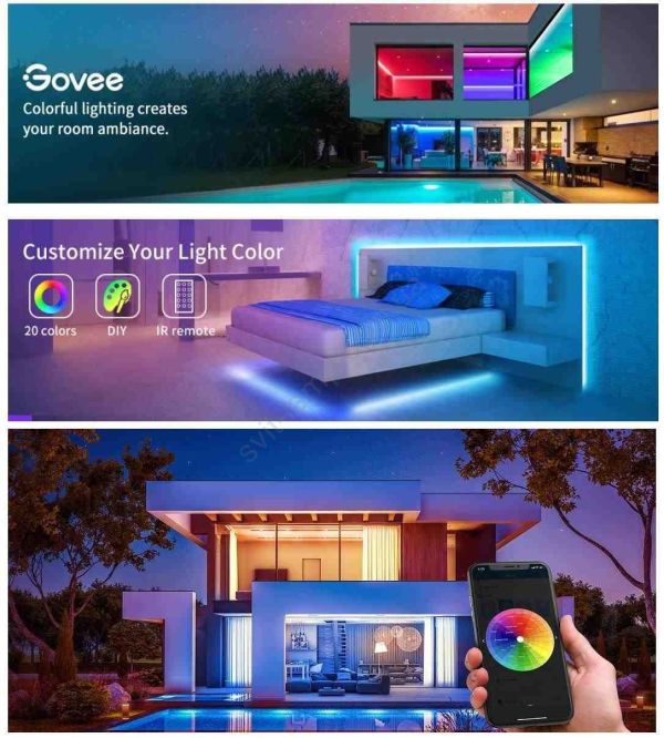 Govee LED Strip 5-m Alexa Smart RGB WiFi LED Strip (SKU updated, no changes of products and package)
