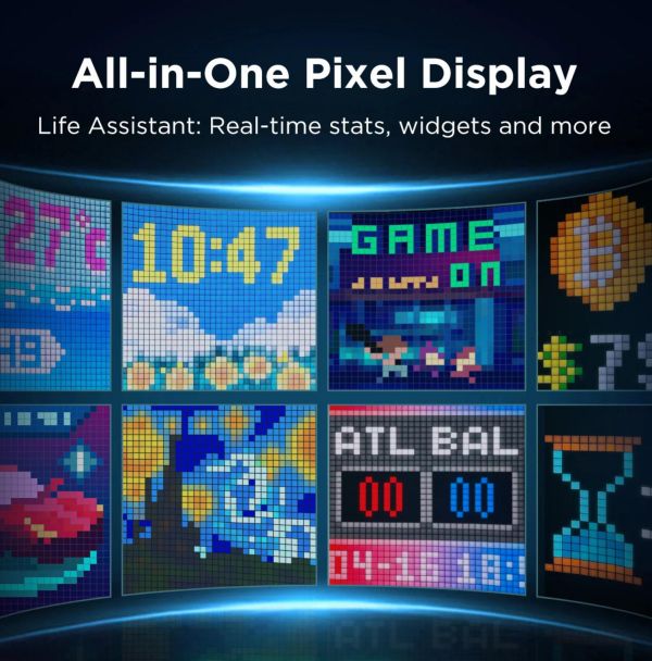 Govee H8630 LED Gaming Pixel Light 32x32 Pixels, RGBIC, WI-FI/Bluetooth, сірий
