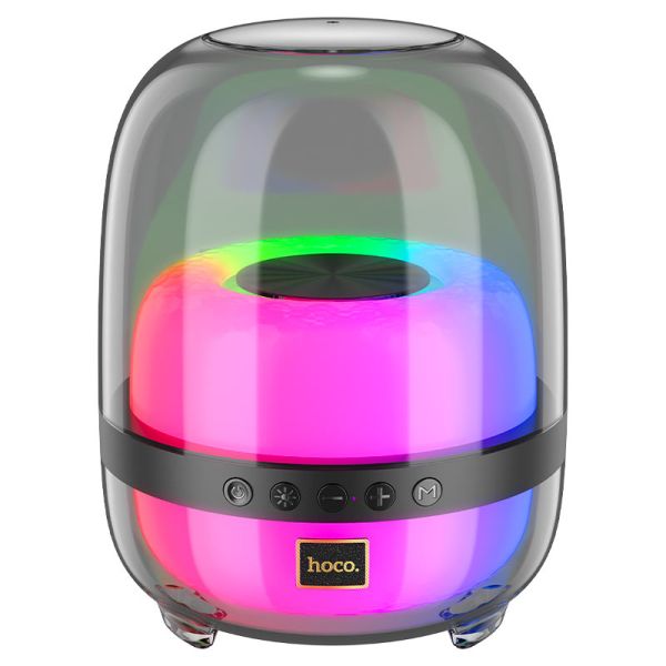 Hoco BS58 Crystal colorful luminous  portable speaker Magic black night