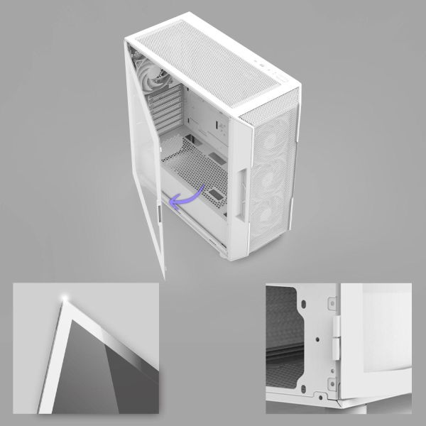 Zalman PC case I3 Neo V2 without PSU, _xUSB3.0, _xUSB2.0, 1x Type C, 4x120mm RGB, VGA 355mm, LCS ready, TG Side Panel, ATX, white