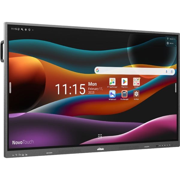 Interactive screen Vivitek EK657i NovoTouch, 65", Android 14, RAM 16GB, 128GB, Smart Board, Gray