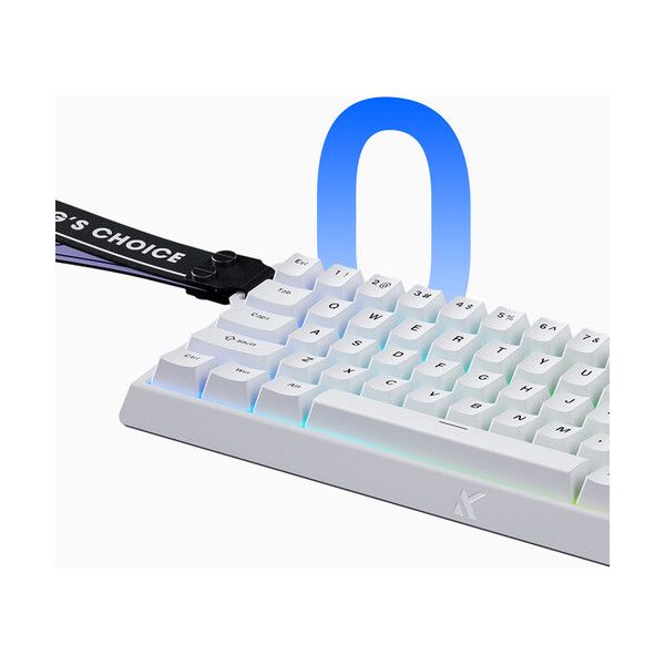 keyboard MCHOSE Ace 68 Hall Effect, Ice Blue Magnetic, 8K, USB-A, RGB, white