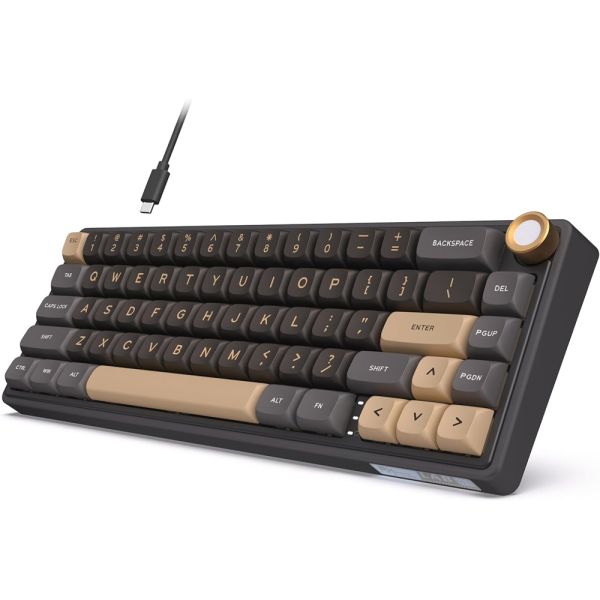 Royal Kludge RK R65 RGB Mechanical Keyboard, Chartreuse switch, Hot Swappable, Type-C wired, Phantom