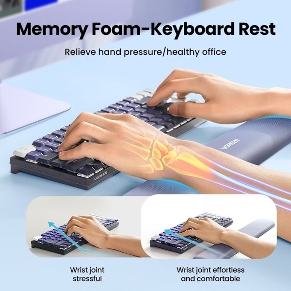 UGREEN LP669 (25247), Ergonomic Keyboard Wrist Rest, Grey