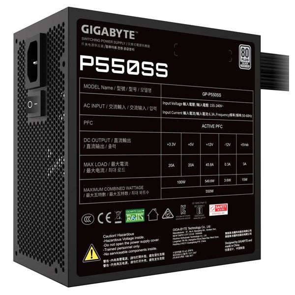 GIGABYTE PSU GP-P550SS 550W BLACK