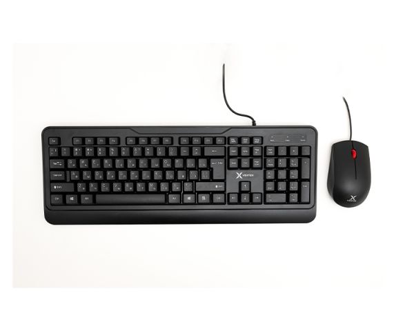 Keyboard-mouse: Vertex VX-501B Wired Keyboard & Mouse Combo EN/RU Layout Black