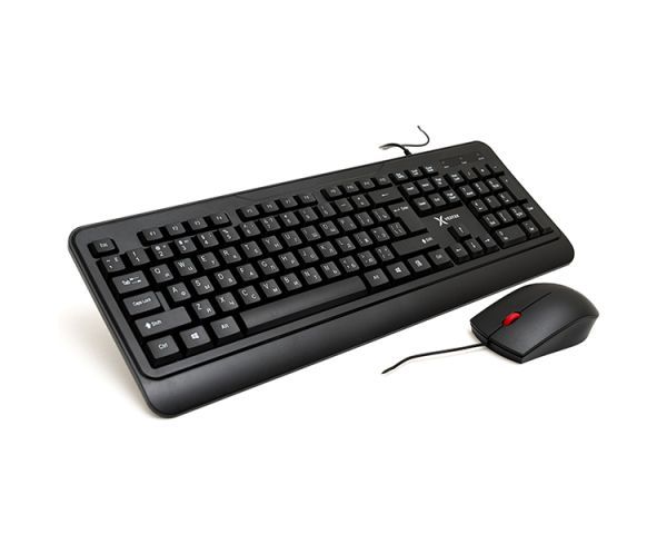 Keyboard-mouse: Vertex VX-501B Wired Keyboard & Mouse Combo EN/RU Layout Black