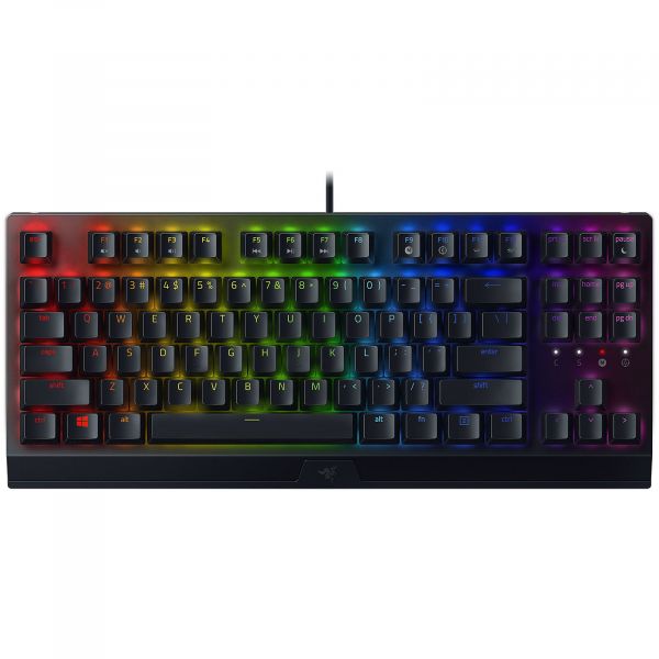 Razer Keyboard mechanical BlackWidow V3 Mini HyperSpeed 68key, Green Switch, USB-A/WL/BT, EN/RU, RGB, black