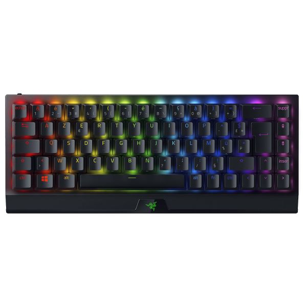 Razer Keyboard mechanical BlackWidow V3 Mini HyperSpeed 68key, Yellow Switch, USB-A/WL/BT, EN/RU, RGB, black