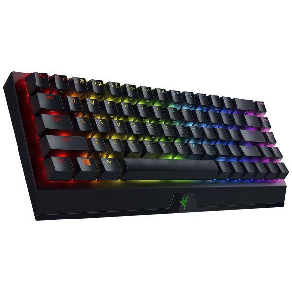 Razer Keyboard mechanical BlackWidow V3 Mini HyperSpeed 68key, Yellow Switch, USB-A/WL/BT, EN/RU, RGB, black