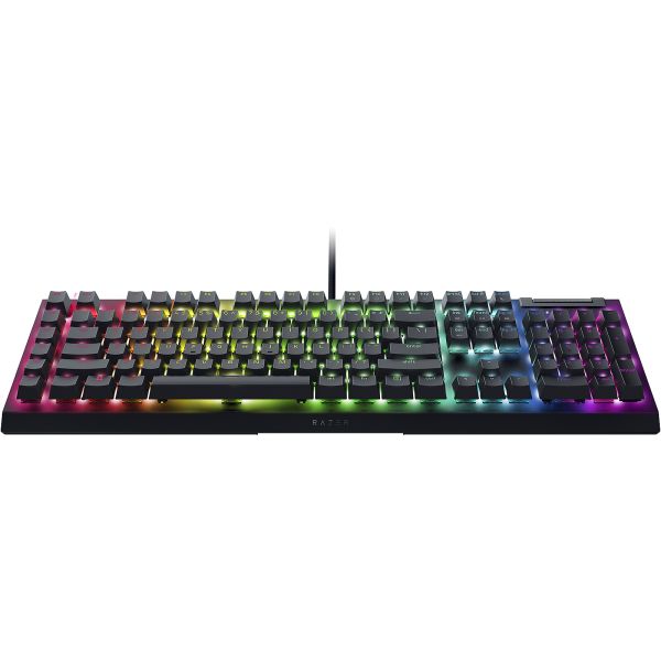 Razer Keyboard mechanical BlackWidow V4 X 110key, Green Switch, USB-A, EN/RU, RGB, black
