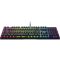 Razer Keyboard mechanical BlackWidow V4 X 110key, Green Switch, USB-A, EN/RU, RGB, black