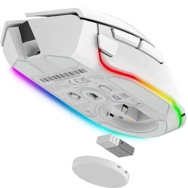 Razer Mouse Basilisk V3 Pro, RGB, USB-A/WL/BT, white